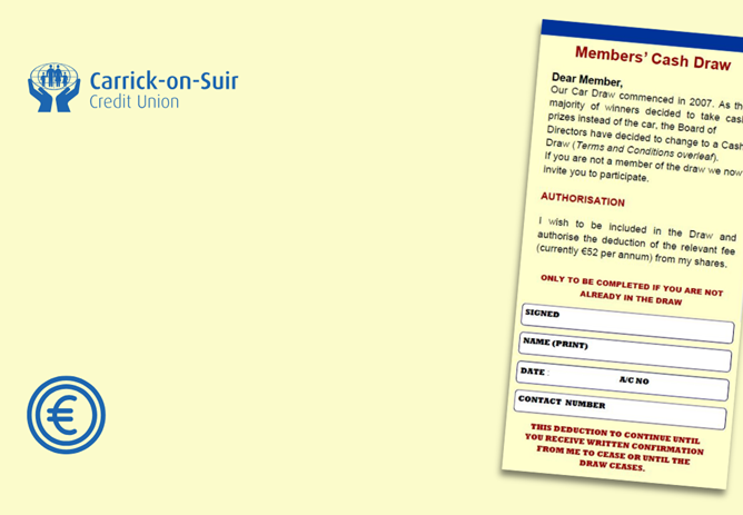 Carrick-on-Suir Credit Union Member Cash Draw – Sign Up by May 9th, 2026